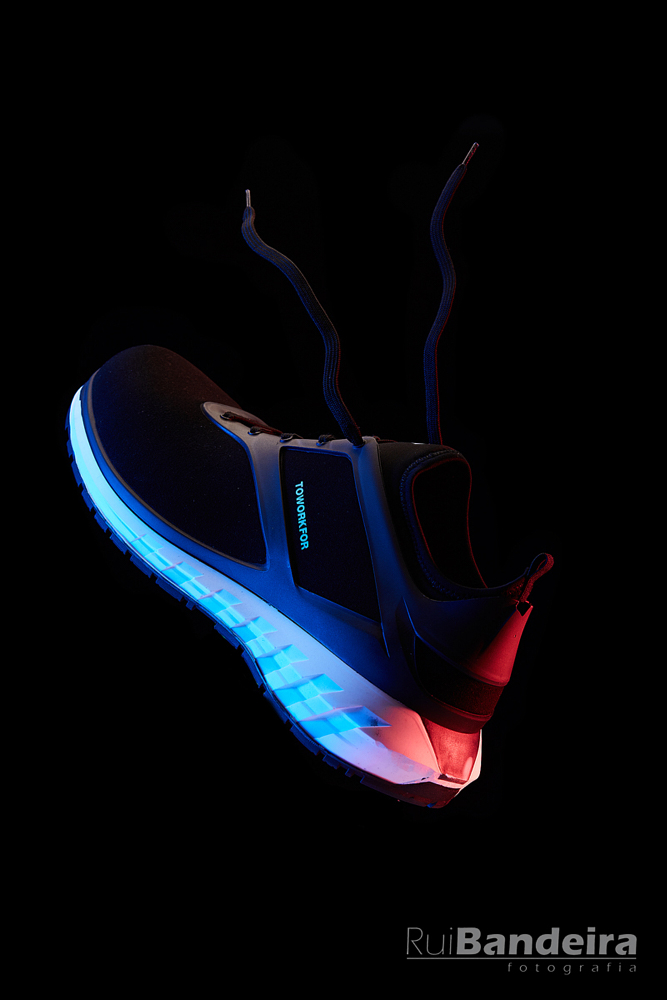 Fotografia de produto de sapatilhas da Toworkfor por Rui Bandeira Fotografia. Product photography