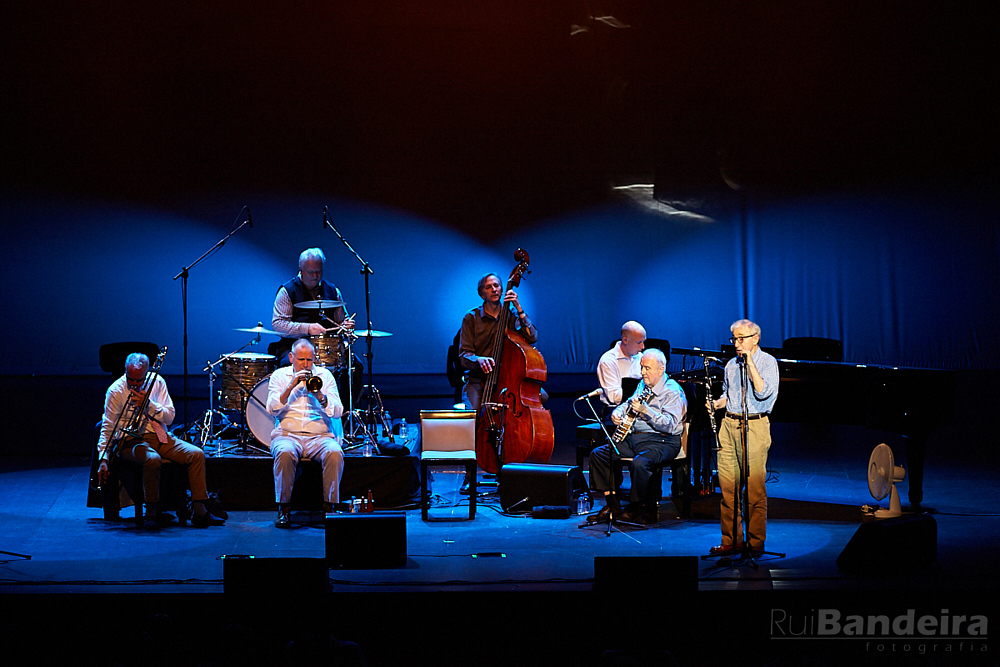 fotografia de concerto do Woody Allen & His New Orleans Jazz Band por Rui Bandeira Fotografia, concert photography