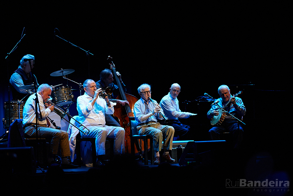 fotografia de concerto do Woody Allen & His New Orleans Jazz Band por Rui Bandeira Fotografia, concert photography